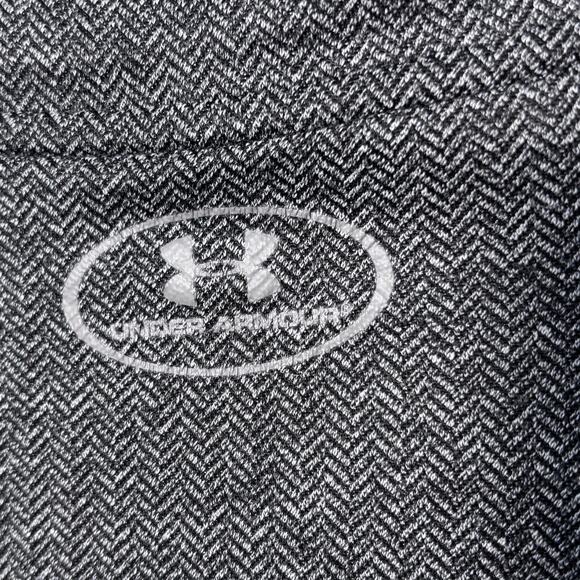 Under Armour Mens Med Gray Loose Fit Heat Gear LS 1/4 Zip Polo Shirt Activewear - Picture 7 of 8